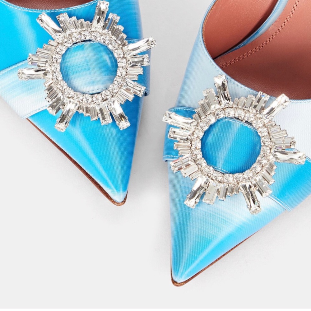 *New In Box* Amina Muaddi Begum Leather Mule Pumps (Runs Small)